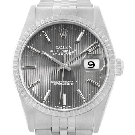 rolex datejust 36 grey dial